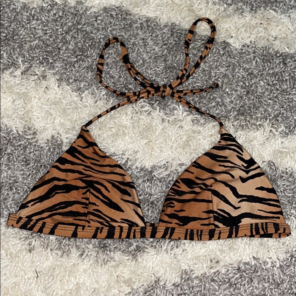 Tiger print bikini top